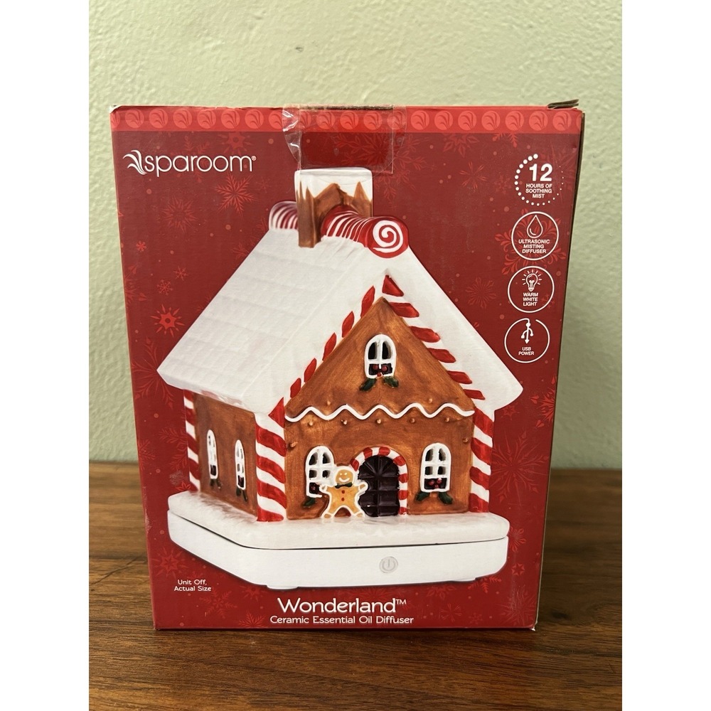 sparoom essential oil diffuser Wonderland Ceramic Gingerbread House